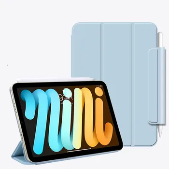 Mágneses tok iPad Mini 6 Esetben iPad 4 Ultra Vékony PU Bőr borítású Stand for iPad Pro 12.9 12 9 Pro 11 2021 Érdekesség Shell