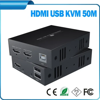 1080P@60Hz HDMI KVM extender át cat5/6 ethernet-kábel HDMI USB HDMI extender KVM egér&billentyűzet port 50m