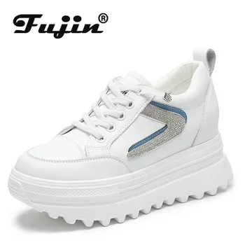 Fujin 7cm Platform Wedge Sarok Cipők Platform Női Cipő, Vastag Alsó Divat Vaskos Alkalmi koreai Nők Vulkanizált Cipő