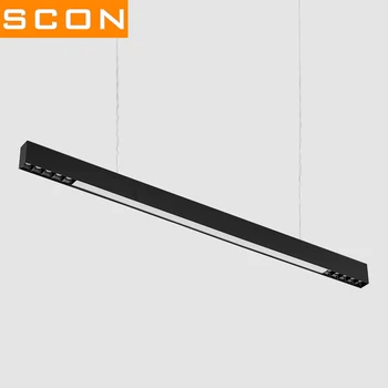 SCON 120cm felületre szerelt LED-sort-fénysáv kreatív lineáris hosszú szalag hivatal folyosó lámpa mennyezeti & lóg vonal lámpa